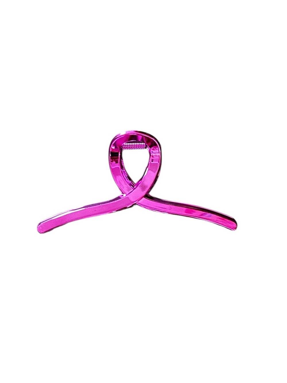 Fuchsia Pink Magenta Metallic Shiny Reflective Large 5" Lobster Claw Hair Clip